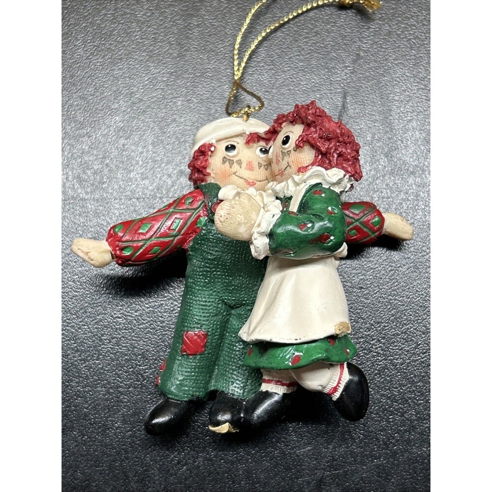 Vintage Raggedy Ann & Andy 1998 Christmas 3" Ornament Holiday Decor